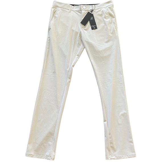 Kenneth Cole Men’s 38X32 performance Stretch Golf Pants Stone NWT - Picture 2 of 11